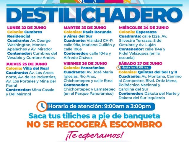 !Es momento de sacar los tiliches! «Destilichadero» recorrerá ocho colonias de la capital