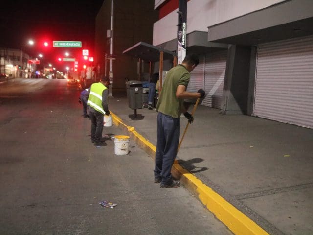 Refuerza municipio limpieza del centro histórico con operativo intensivo