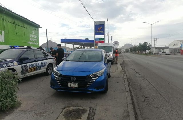 Motociclista resulta lesionado tras fuerte choque en Heroico Colegio Militar