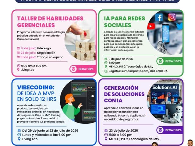 De la IA al liderazgo: lanzan capacitaciones gratuitas para emprendedores en Chihuahua