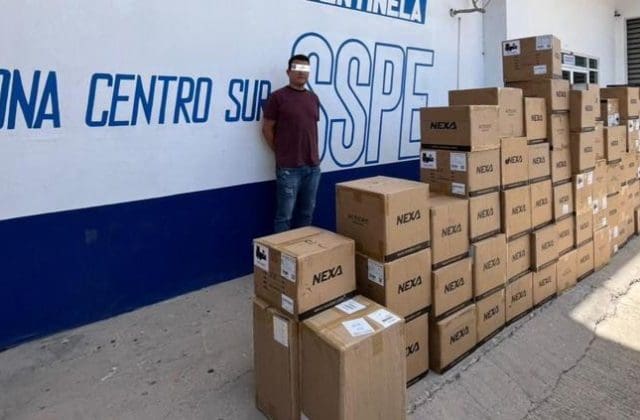 Asegura SSPE 6,400 vapes en la Panamericana 