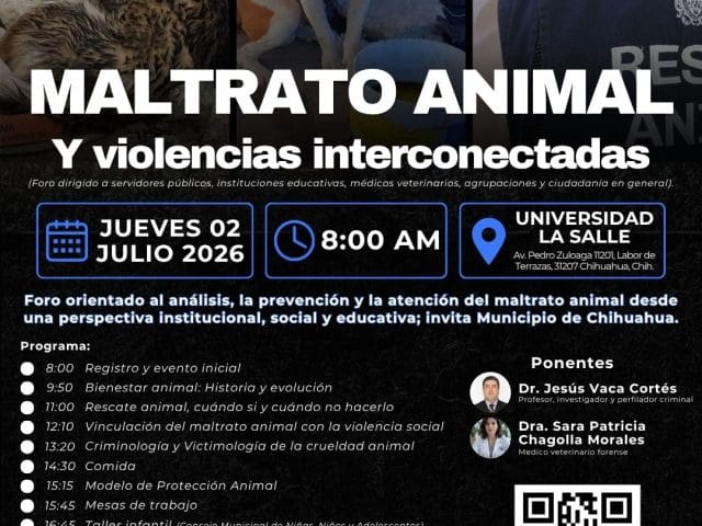 Esperan a más de 200 personas en Foro sobre combate a Maltrato Animal