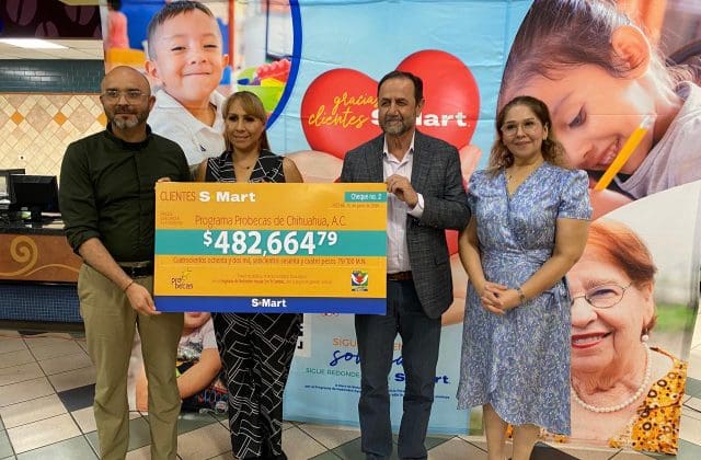 Entrega Smart más de 482 mil pesos a Probecas Chihuahua mediante programa de redondeo 
