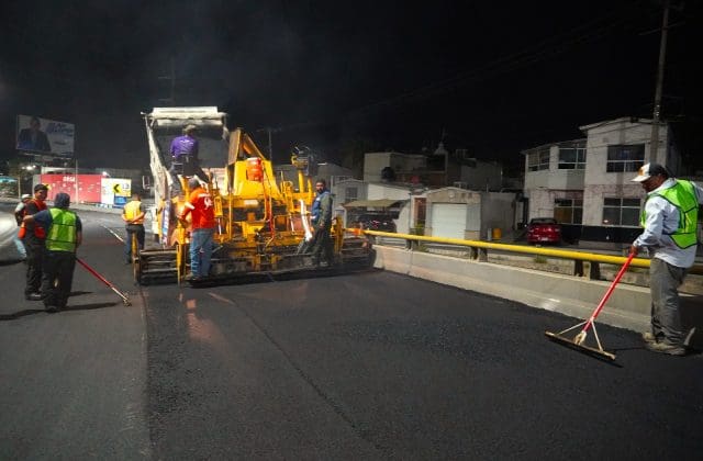 Mantienen recarpeteo nocturno en el Periférico de la Juventud