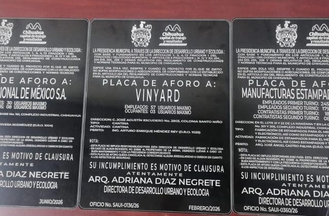 Invitan a negocios a tramitar Dictamen y Placa de Aforo para reforzar la seguridad