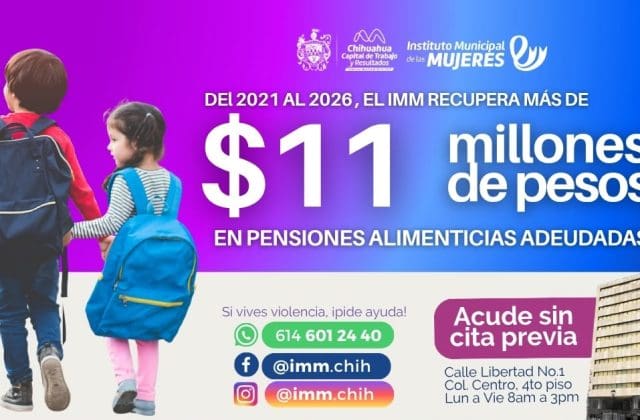 Recupera IMM más de 11 millones de pesos en pensiones alimenticias desde 2021