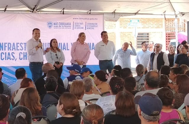 Maru Campos arranca rehabilitación vial en Delicias con inversión de 3.4 mdp