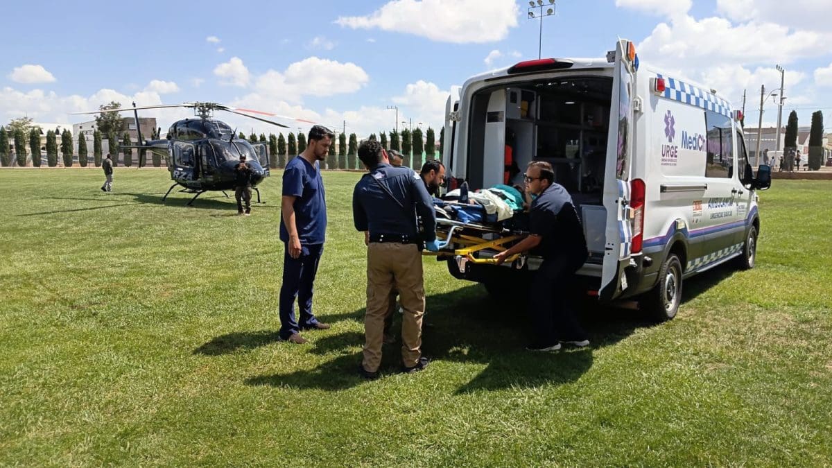 Trasladan por vía aérea a joven embarazada de Creel a Cuauhtémoc para atención médica