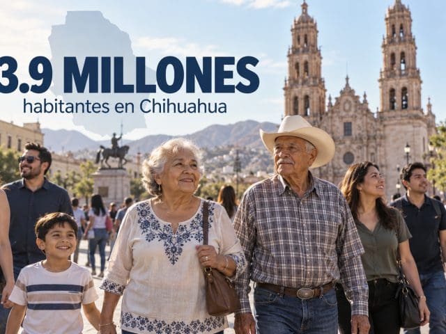 Chihuahua llega a 3.9 millones de habitantes y envejece su población