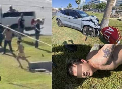 Podría evitar la prisión conductor que trató de huir desnudo