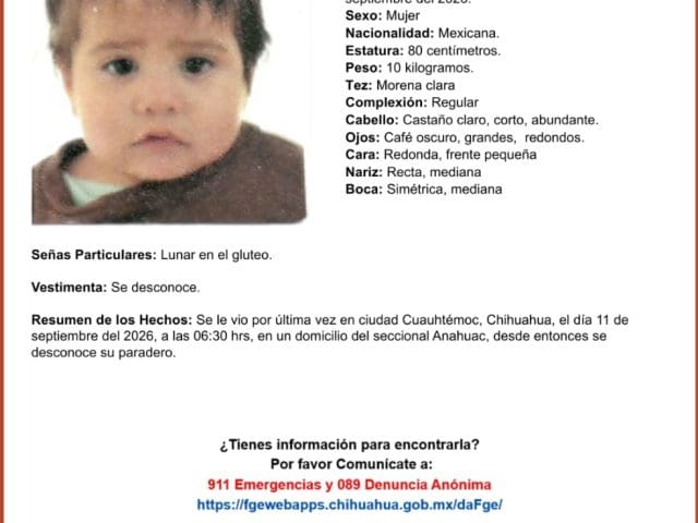 Desaparecen madre e hija en Anahuac cd Cuauhtémoc