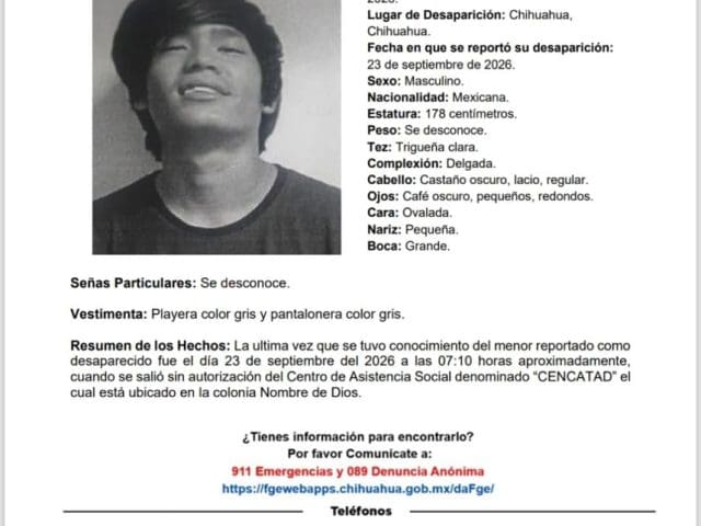 Reportan a 5 menores ausentes del Centro de Asistencia social
