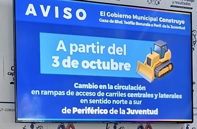 Modificarán accesos del Periférico de la Juventud por obras de la Gaza