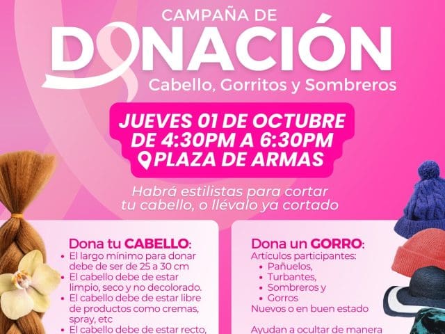 Invitan a donar cabello, gorritos y sombreros durante Octubre Rosa