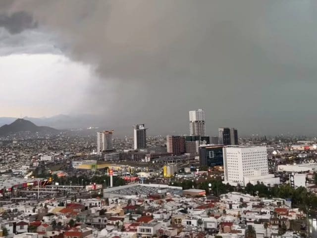Temporal lluvioso deja vehículos varados, árboles caídos e inundaciones en Chihuahua