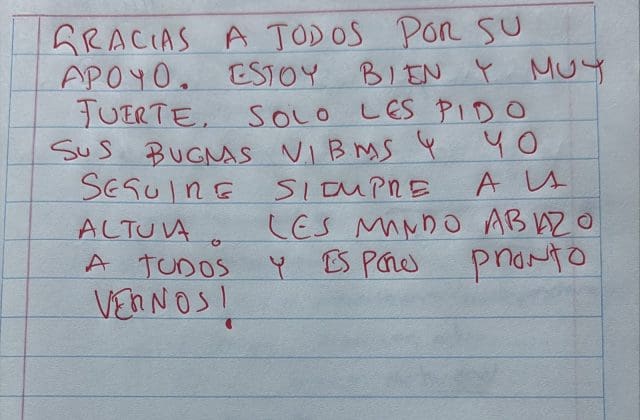 “Estoy bien y muy fuerte”: Jáuregui envía mensaje desde Almoloya