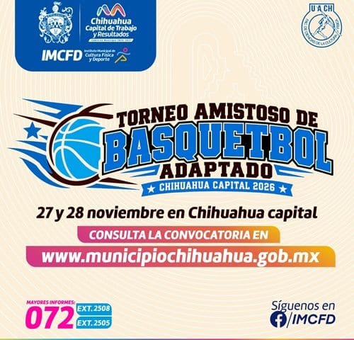 Invitan a equipos a participar en el Torneo Amistoso de Básquetbol Adaptado