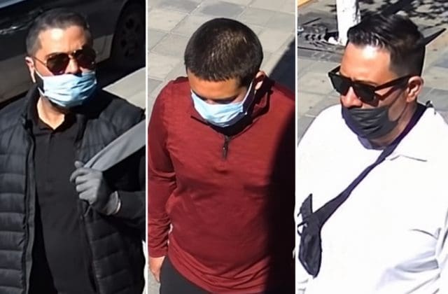 Piden apoyo para identificar a tres sujetos por robo millonario en joyería Diamonds