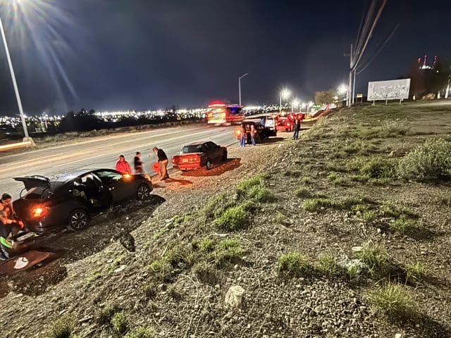 Bache provoca ponchaduras en más de 20 carros sobre la carretera Aldama-Chihuahua