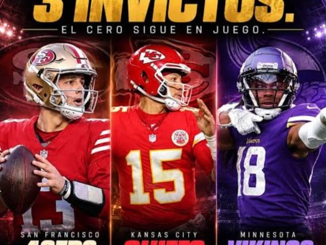 Tres equipos de la NFL siguen invictos