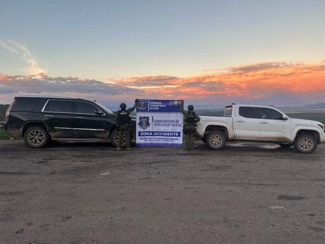 Aseguran en Ocampo dos vehículos robados en Estados Unidos