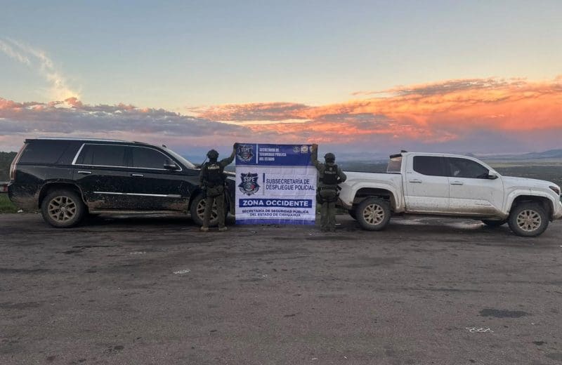 Aseguran en Ocampo dos vehículos robados en Estados Unidos