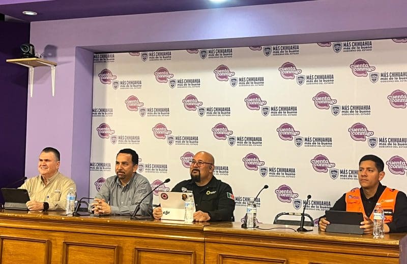 Prevé CEPC frente frío y lluvias intensas para jueves y viernes